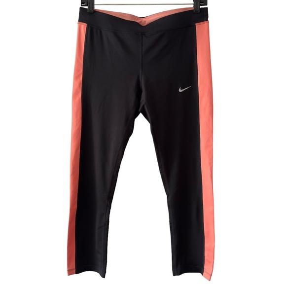 Nike Pants - Nike Running Black Pink Capri‎